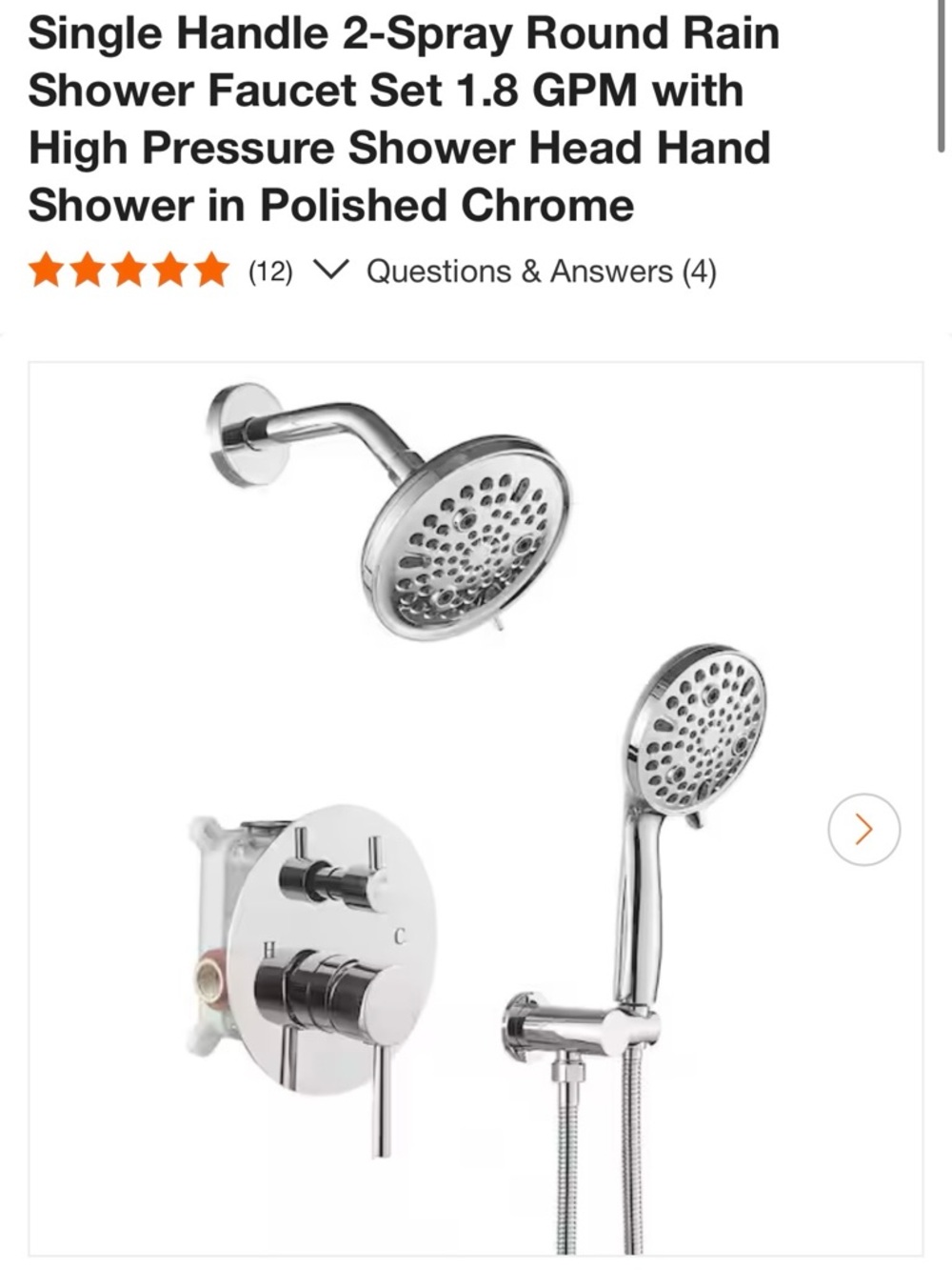 New Polished Chrome Single-Handle Rain Shower Faucet Set with Hand Shower